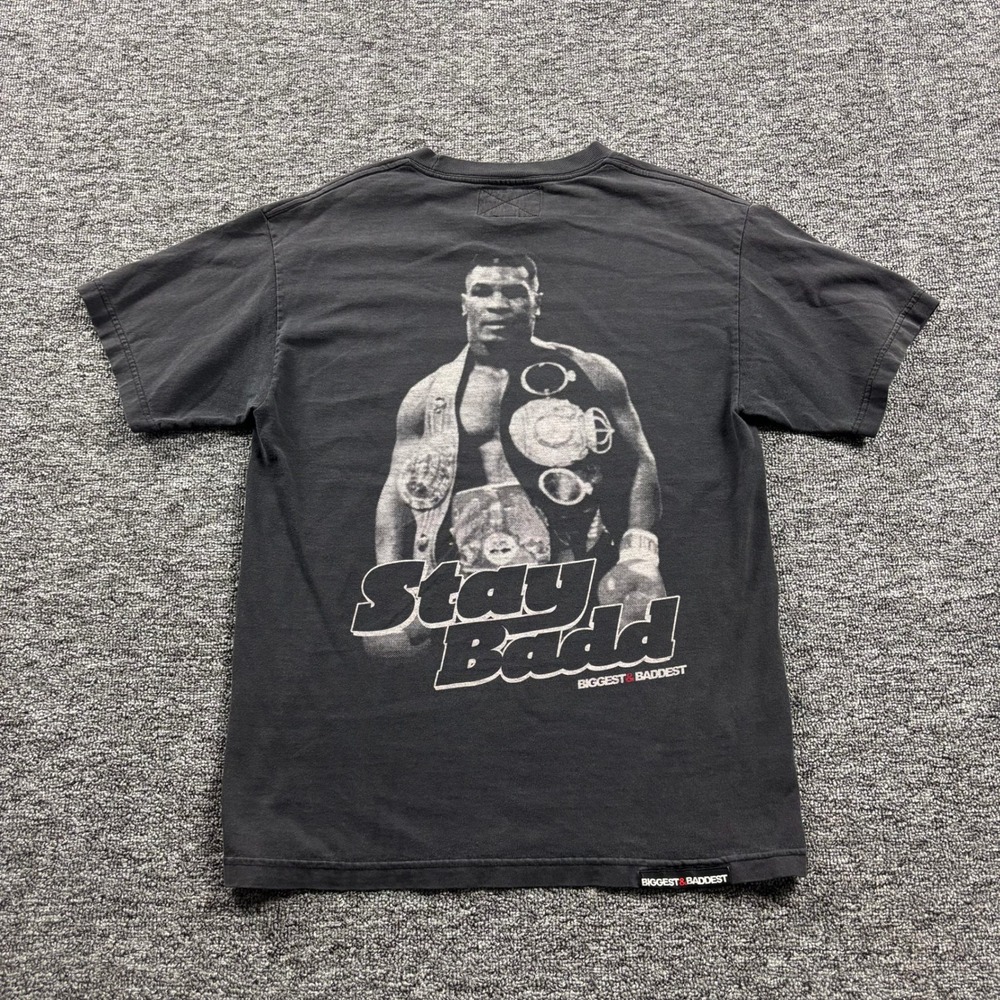 Mike Tyson Biggest & Baddest Streetwear  Graphic Black T-Shirt Size Medium